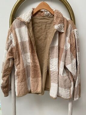 No Brand Linen Cotton Hand Made Womens Lined Pockets Jacket Size S-M